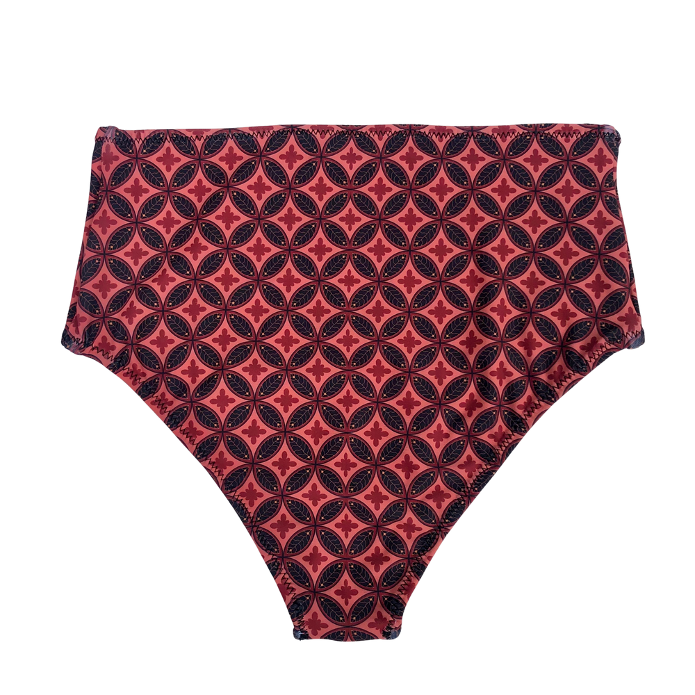 Diamond Batik | High Waisted Bikini Bottoms