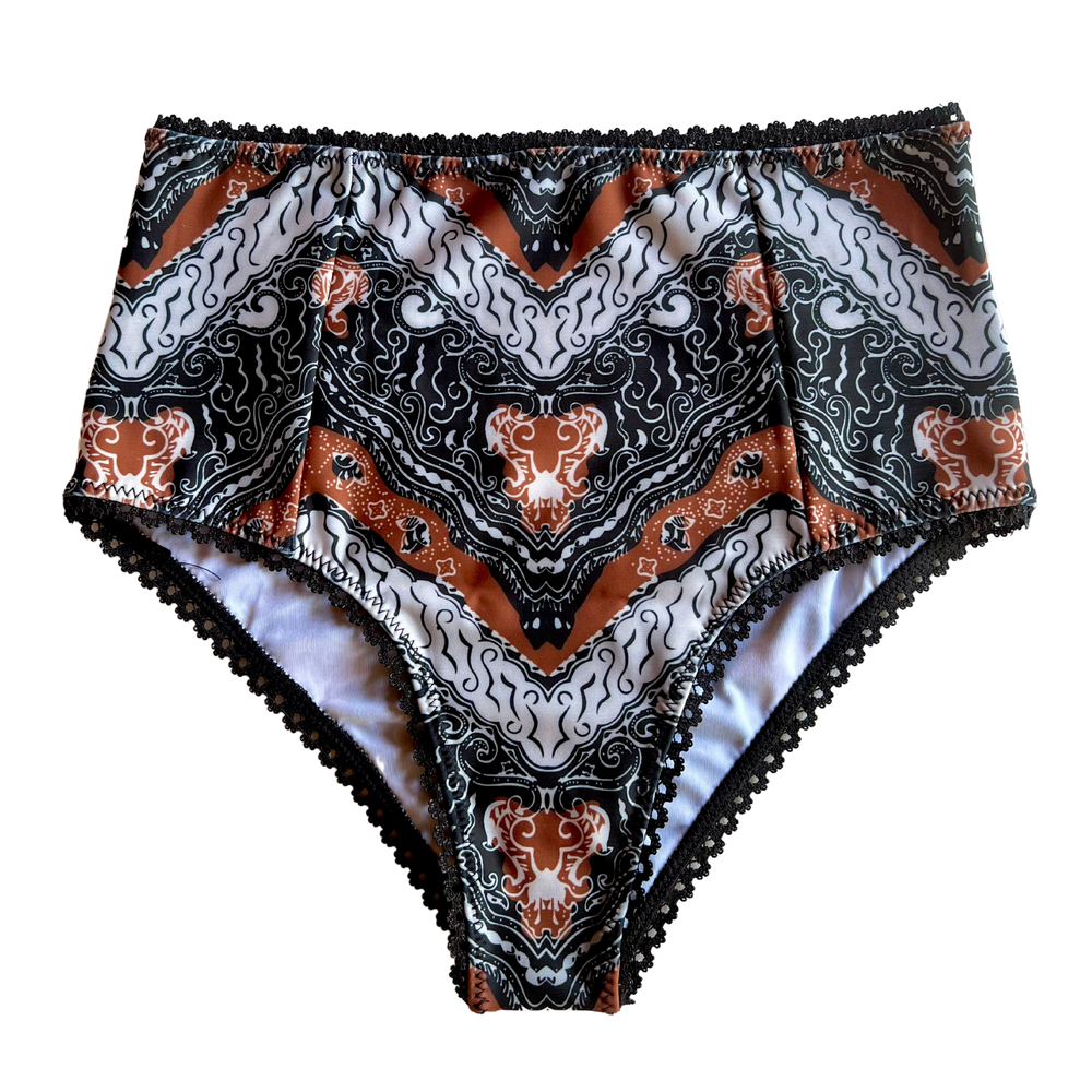 ZIG ZAG BATIK ~ LACE | HIGH WAISTED KNICKERS