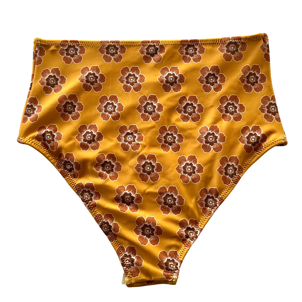 Mustard Matahari Batik | High Waisted Bikini Bottoms