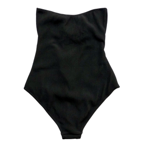 Classic Black Eco Ribbed | Cutout Onepiece