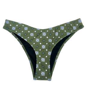 Olive Geometric Batik | Sari