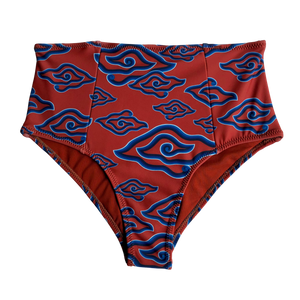 Clay Clouds Batik | High Waisted Bikini Bottoms