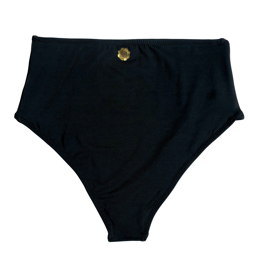 Classic Black | High Waisted Bikini Bottoms