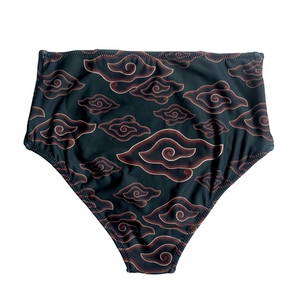 Black Clouds Batik | High Waisted Bikini Bottoms