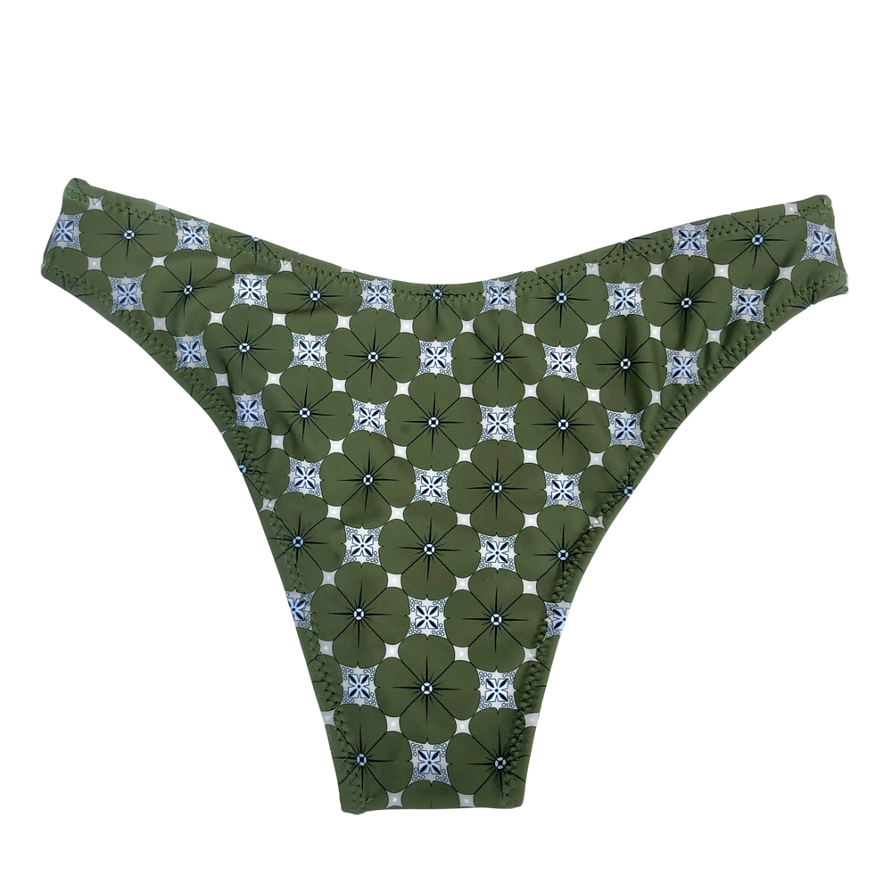Olive Geometric Batik | Sari