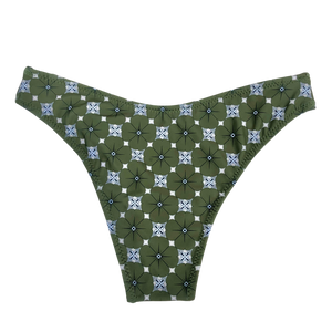 Olive Geometric Batik | Sari