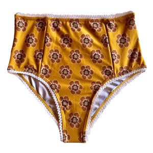 MUSTARD MATAHARI BATIK ~ LACE | HIGH WAISTED KNICKERS