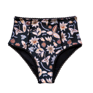 Midnight Bloom Batik | High Waisted Java Lace Bottoms