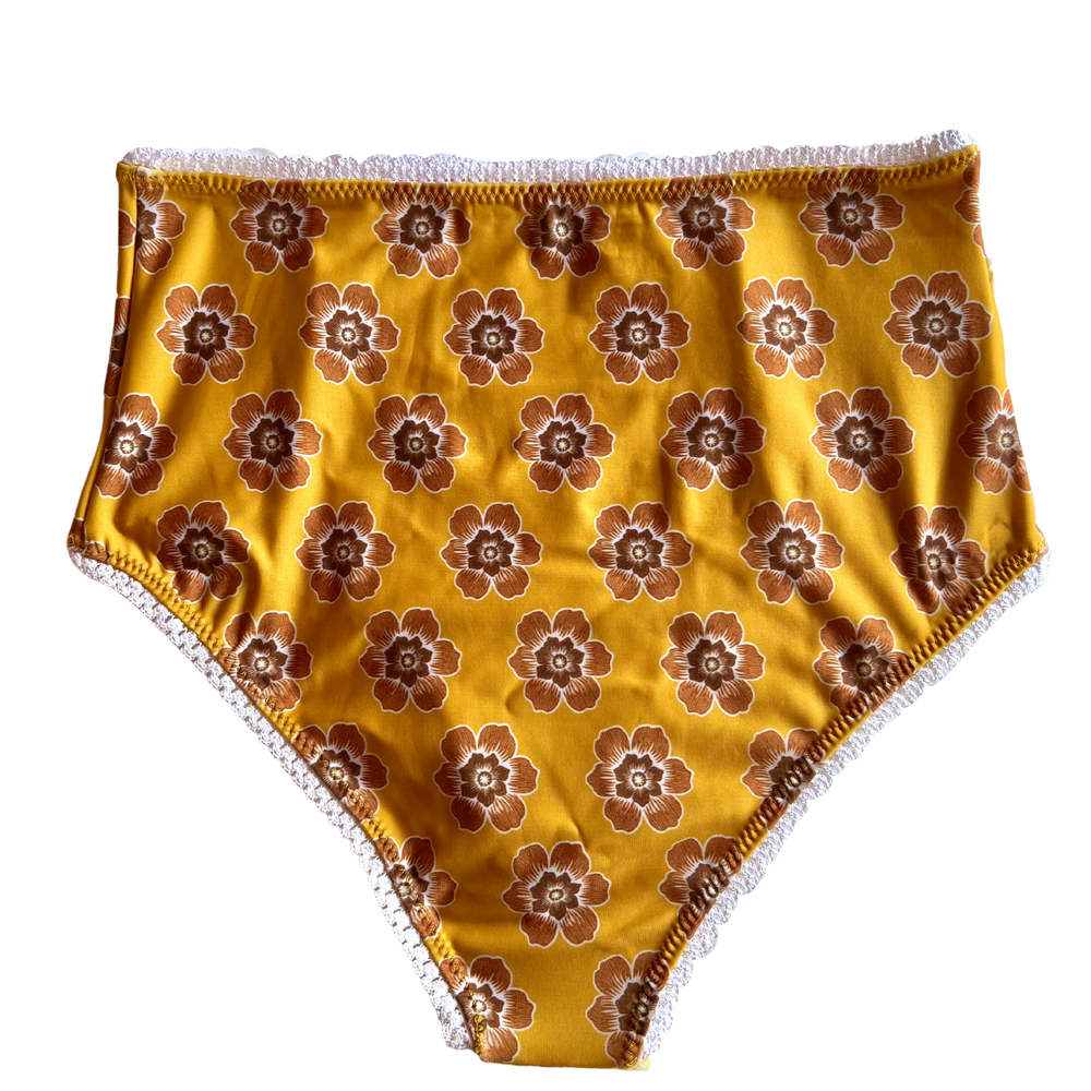 MUSTARD MATAHARI BATIK ~ LACE | HIGH WAISTED KNICKERS