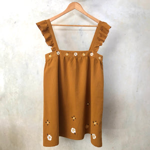 AYU FRILL MINI DRESS - TURMERIC