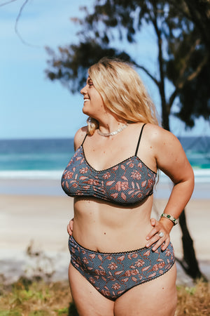 BLACK & TAN BATIK ~ LACE | ECO SWIM INTIMATES BRA