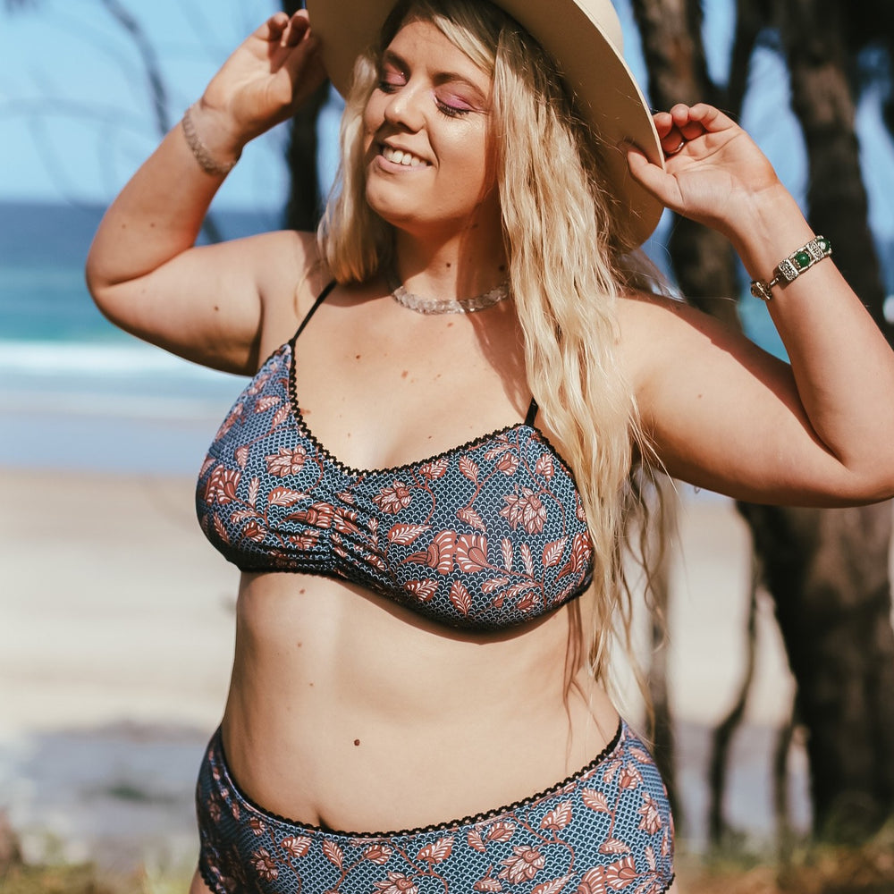 BLACK & TAN BATIK ~ LACE | ECO SWIM INTIMATES BRA