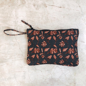 Black + Tan Batik | Wet Bikini Bag