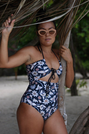 Midnight Bloom Batik | Cutout Onepiece