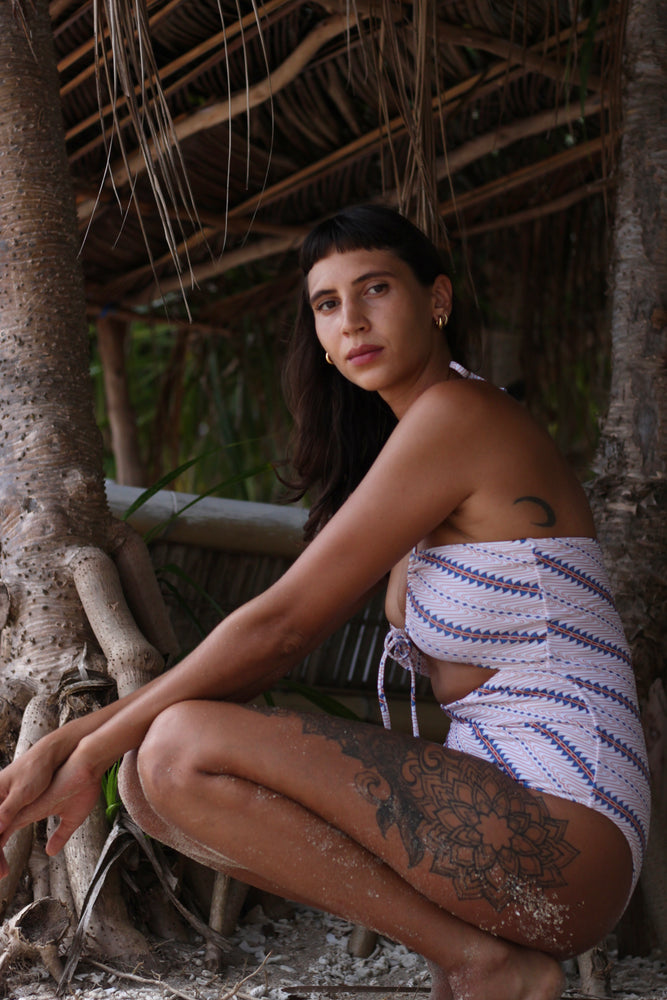 Indigo Clay Batik | Cutout Onepiece